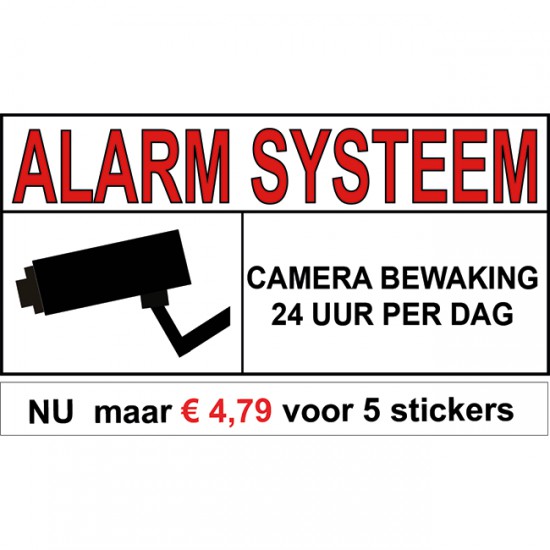 Alarm systeem sticker 24...